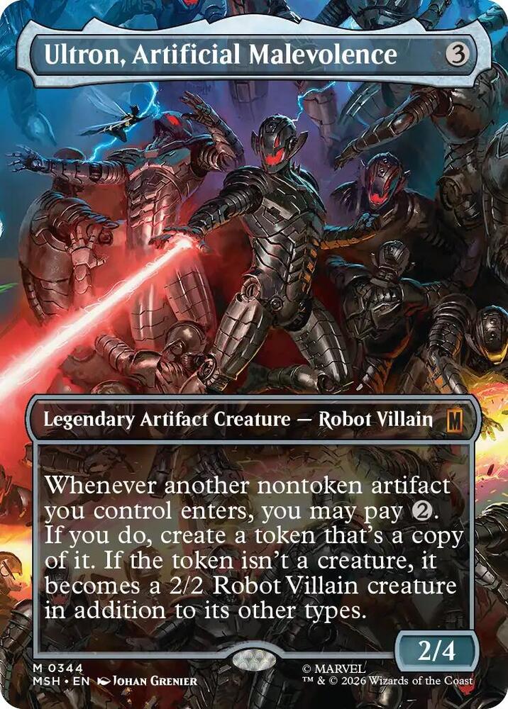 Ultron, Artificial Malevolence (Borderless) (0344) [Marvel Super Heroes] | Boutique FDB TCG