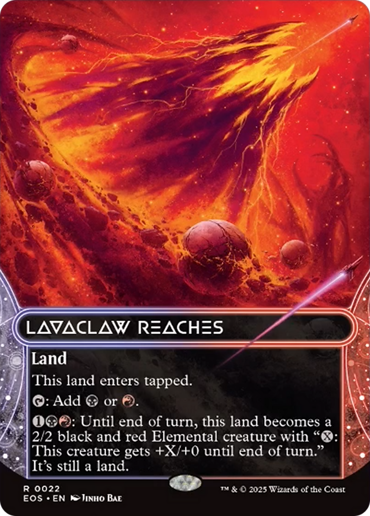 Lavaclaw Reaches (0022) (Borderless) [Edge of Eternities: Stellar Sights] | Boutique FDB TCG