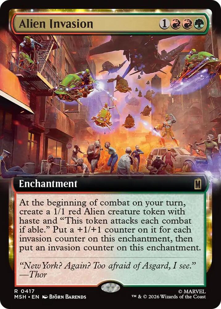 Alien Invasion (Extended Art) (417) [Marvel Super Heroes] | Boutique FDB TCG