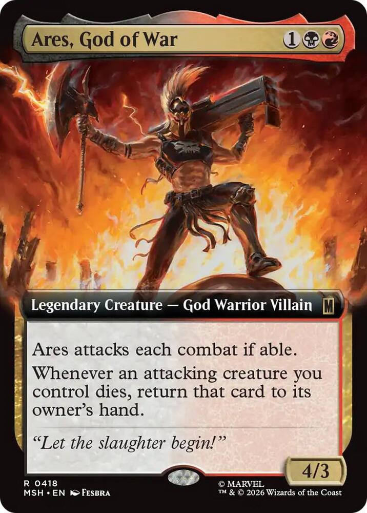 Ares, God of War (Extended Art) (418) [Marvel Super Heroes] | Boutique FDB TCG