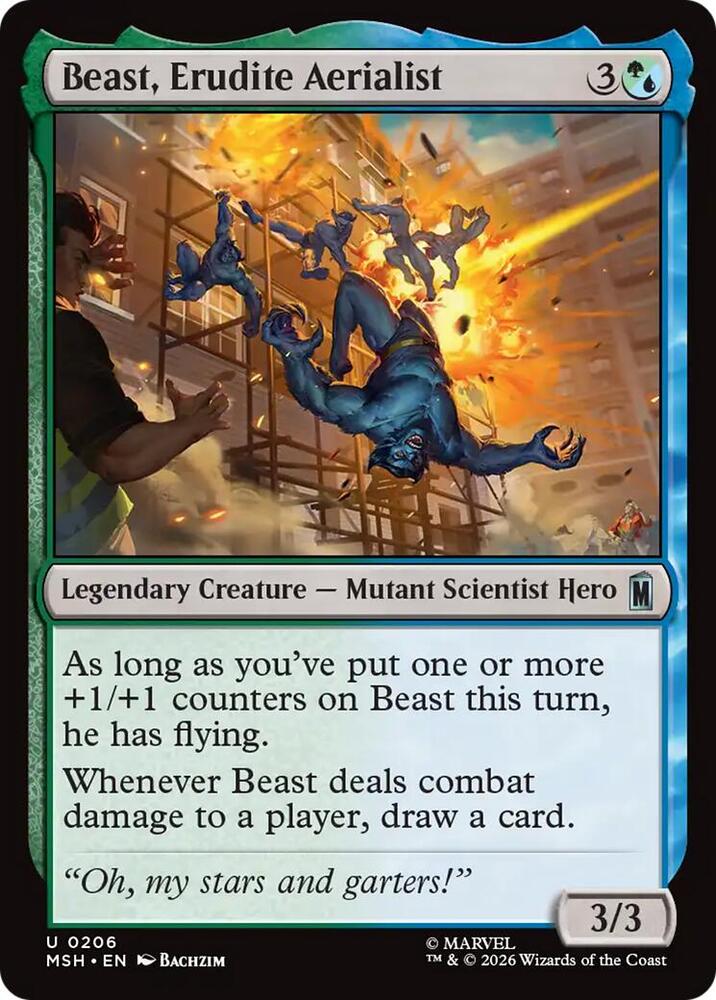 Beast, Erudite Aerialist (206) [Marvel Super Heroes] | Boutique FDB TCG