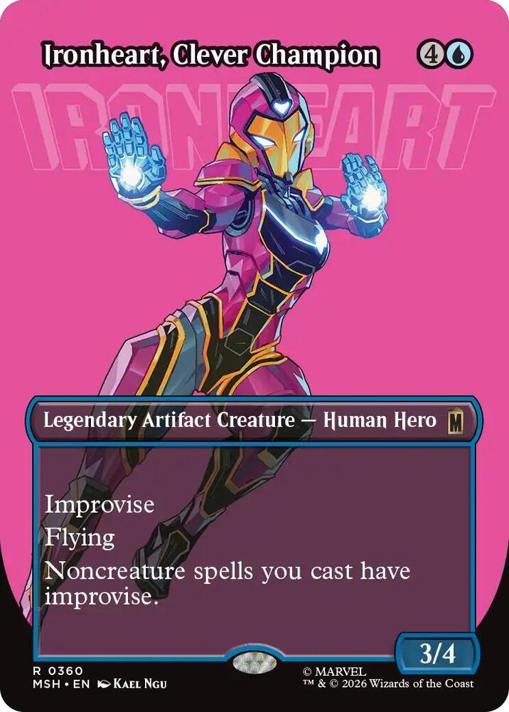 Ironheart, Clever Champion (Borderless) (360) [Marvel Super Heroes] | Boutique FDB TCG
