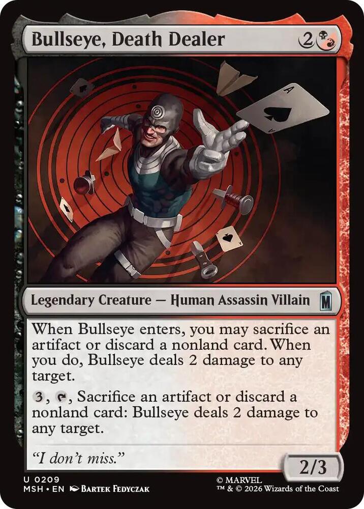 Bullseye, Death Dealer (209) [Marvel Super Heroes] | Boutique FDB TCG