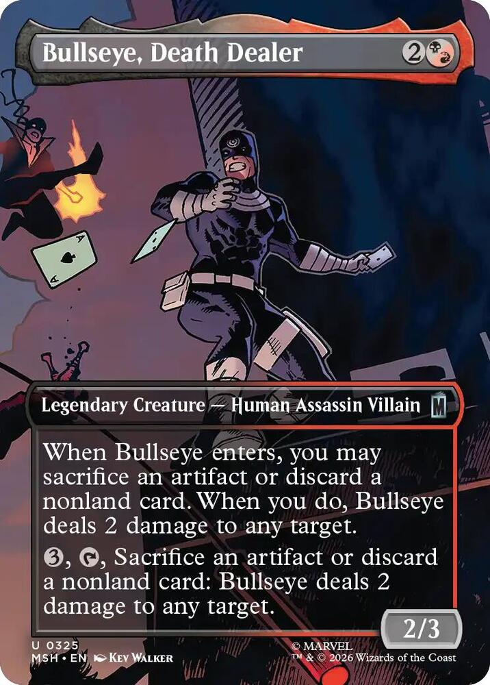 Bullseye, Death Dealer (Borderless) (325) [Marvel Super Heroes] | Boutique FDB TCG