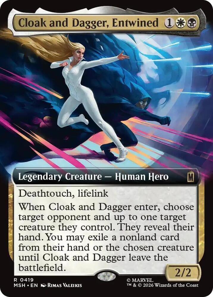 Cloak and Dagger, Entwined (Extended Art) (419) [Marvel Super Heroes] | Boutique FDB TCG