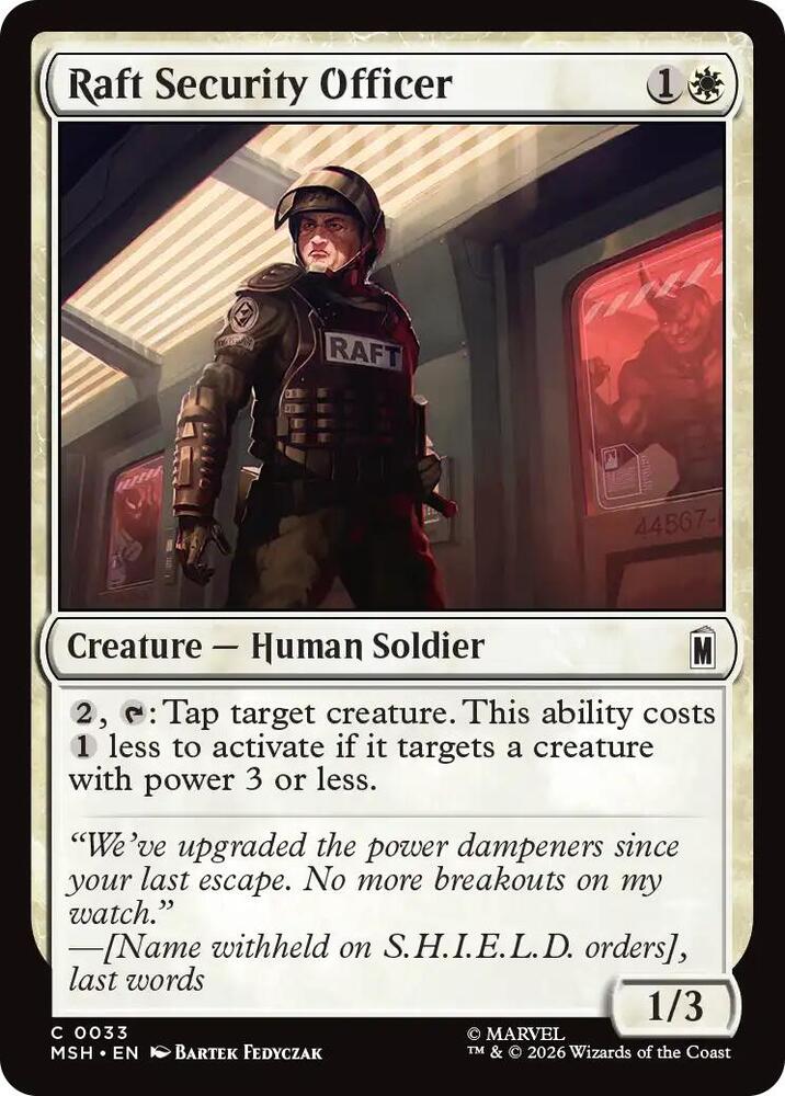 Raft Security Officer (33) [Marvel Super Heroes] | Boutique FDB TCG