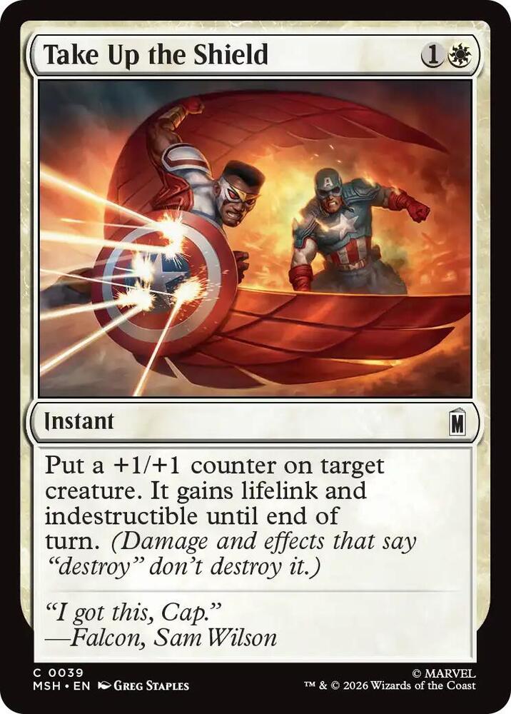 Take Up the Shield (39) [Marvel Super Heroes] | Boutique FDB TCG