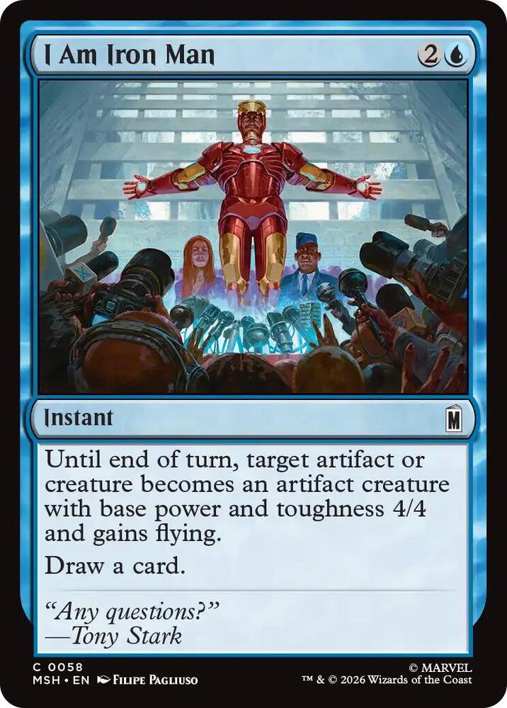 I Am Iron Man (58) [Marvel Super Heroes] | Boutique FDB TCG