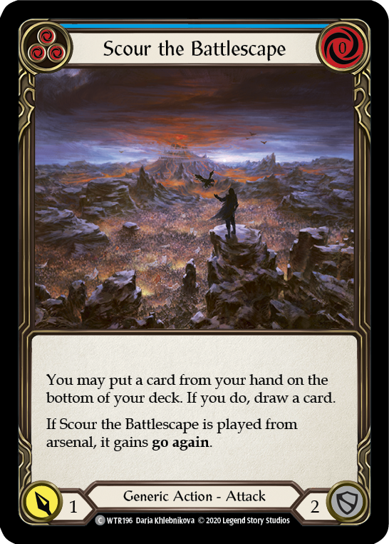 Scour the Battlescape (Blue) [U-WTR196] (Welcome to Rathe Unlimited)  Unlimited Rainbow Foil | Boutique FDB TCG