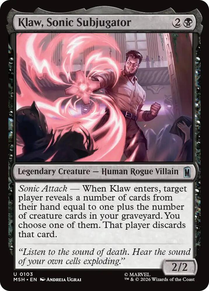 Klaw, Sonic Subjugator (103) [Marvel Super Heroes] | Boutique FDB TCG