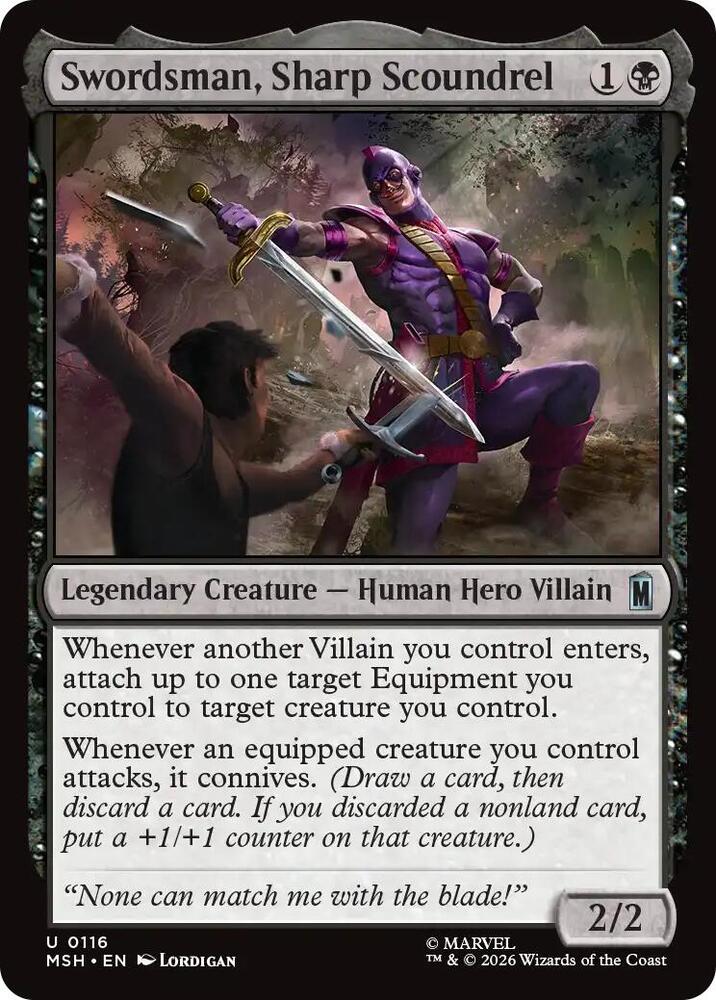 Swordsman, Sharp Scoundrel (116) [Marvel Super Heroes] | Boutique FDB TCG