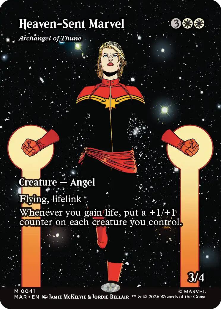 Heaven-Sent Marvel - Archangel of Thune (Borderless) [Marvel Universe: Eternal-Legal] | Boutique FDB TCG