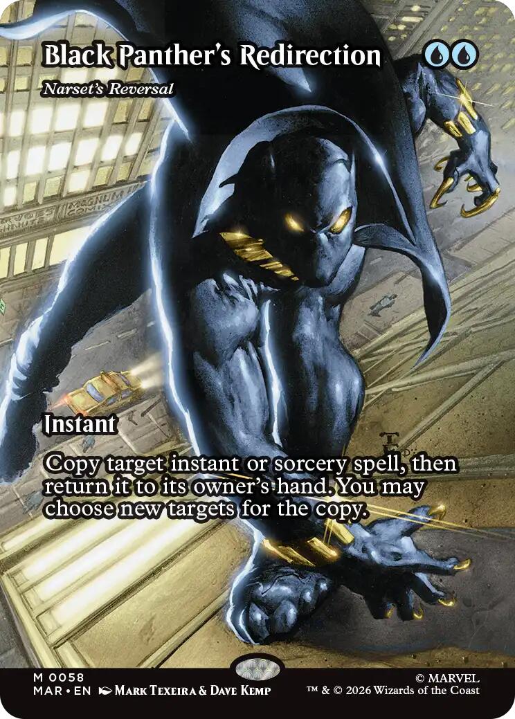Black Panther's Redirection - Narset's Reversal (Borderless) [Marvel Universe: Eternal-Legal] | Boutique FDB TCG