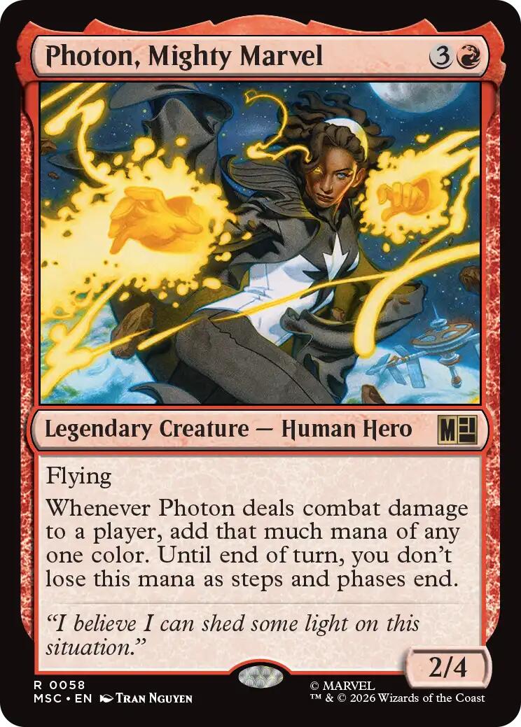 Photon, Mighty Marvel (Surge Foil) [Marvel Super Heroes Commander] | Boutique FDB TCG