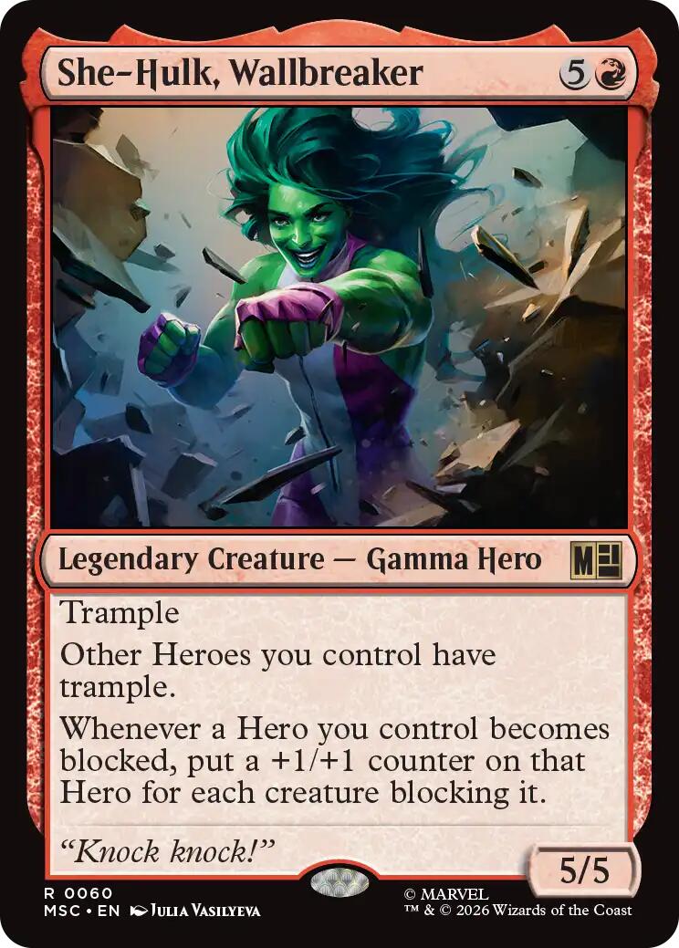 She-Hulk, Wallbreaker (Surge Foil) [Marvel Super Heroes Commander] | Boutique FDB TCG