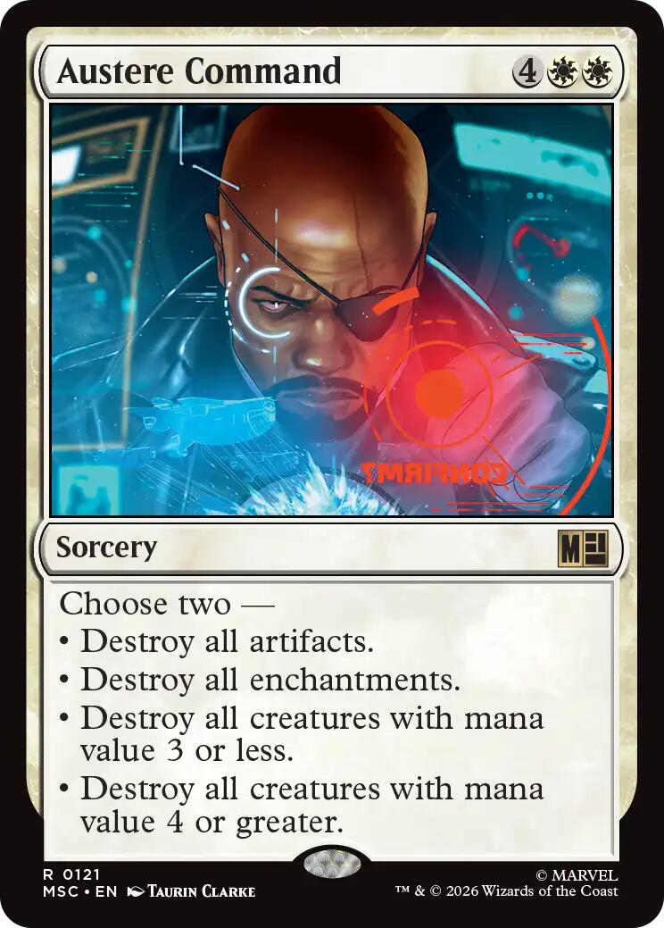 Austere Command (Surge Foil) [Marvel Super Heroes Commander] | Boutique FDB TCG