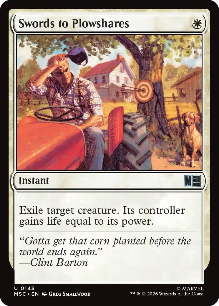 Swords to Plowshares (Surge Foil) [Marvel Super Heroes Commander] | Boutique FDB TCG