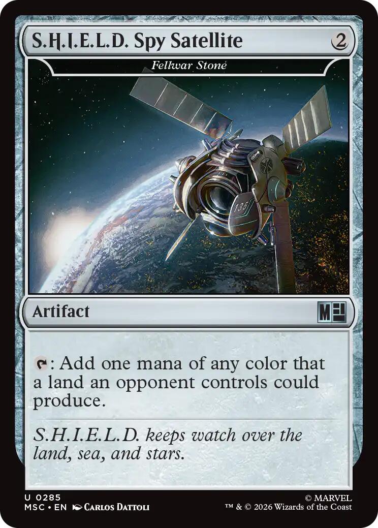 S.H.I.E.L.D. Spy Satellite - Fellwar Stone (Surge Foil) [Marvel Super Heroes Commander] | Boutique FDB TCG
