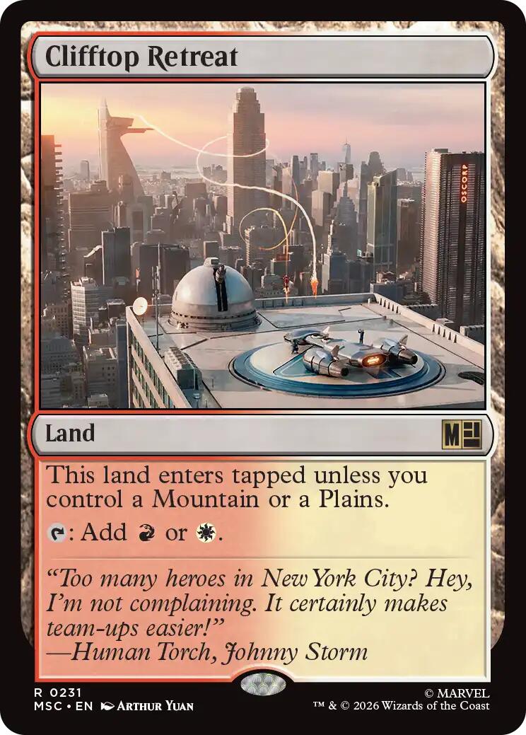Clifftop Retreat (Surge Foil) [Marvel Super Heroes Commander] | Boutique FDB TCG