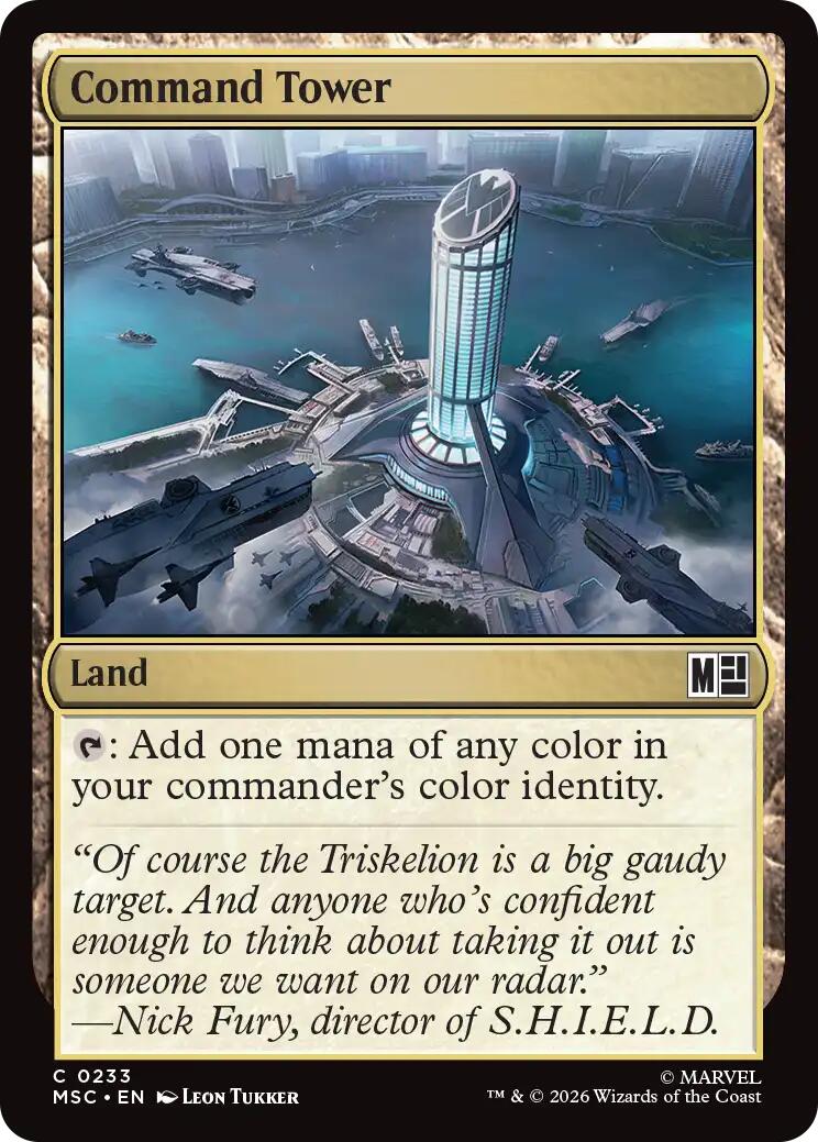 Command Tower (0233) (Surge Foil) [Marvel Super Heroes Commander] | Boutique FDB TCG