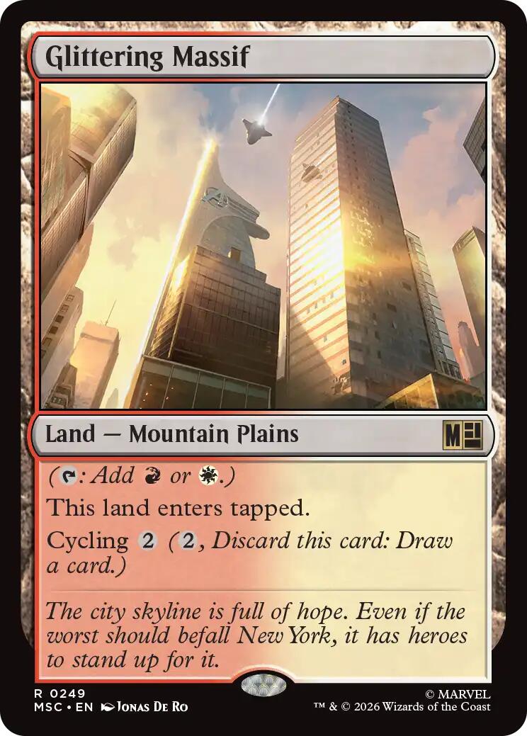 Glittering Massif (Surge Foil) [Marvel Super Heroes Commander] | Boutique FDB TCG
