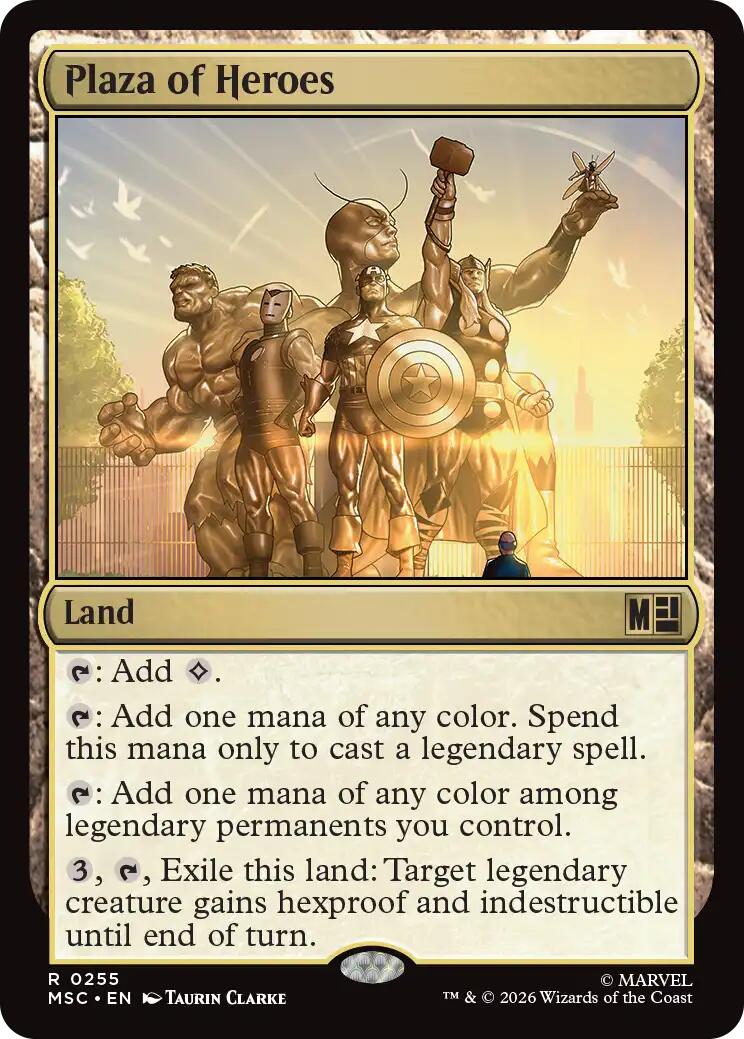 Plaza of Heroes (Surge Foil) [Marvel Super Heroes Commander] | Boutique FDB TCG
