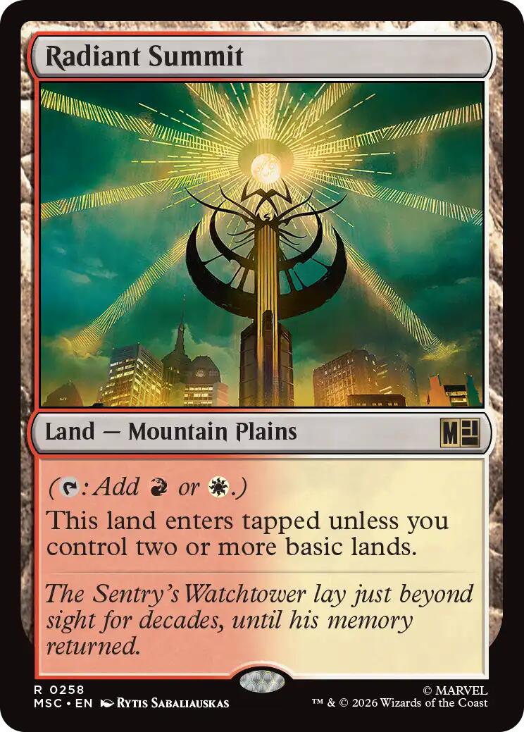 Radiant Summit (Surge Foil) [Marvel Super Heroes Commander] | Boutique FDB TCG