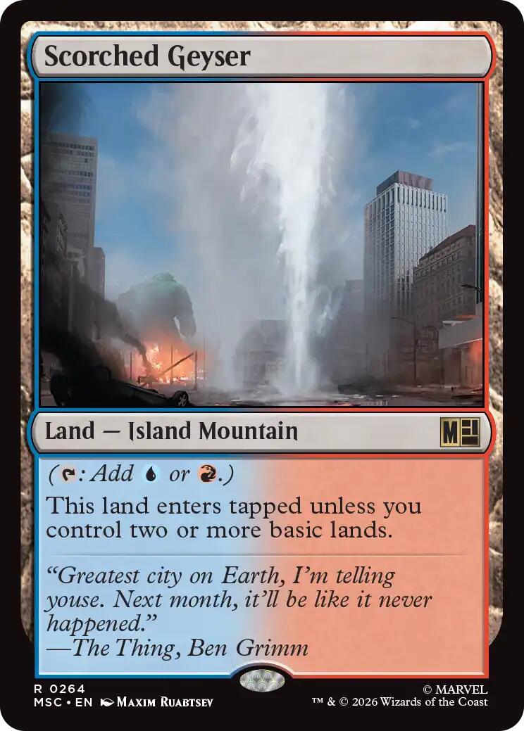 Scorched Geyser (Surge Foil) [Marvel Super Heroes Commander] | Boutique FDB TCG