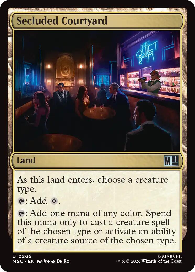 Secluded Courtyard (Surge Foil) [Marvel Super Heroes Commander] | Boutique FDB TCG
