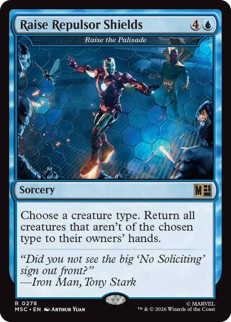 Raise Repulsor Shields - Raise the Palisade (Surge Foil) [Marvel Super Heroes Commander] | Boutique FDB TCG
