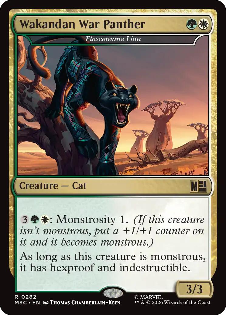 Wakandan War Panther - Fleecemane Lion [Marvel Super Heroes Commander] | Boutique FDB TCG