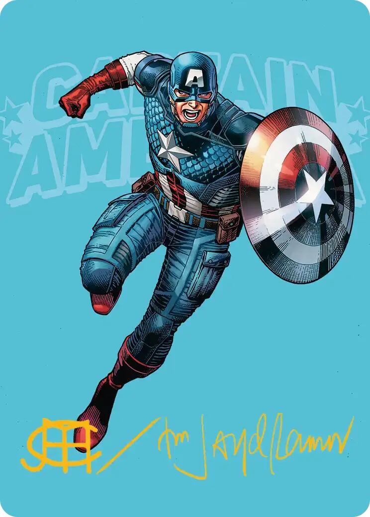 Captain America, Super-Soldier Art Card (Gold-Stamped Signature) [Marvel Super Heroes Art Series] | Boutique FDB TCG