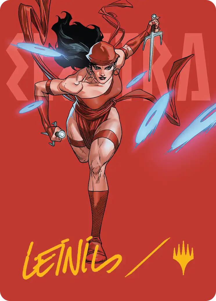 Elektra, Daughter of the Hand Art Card (Gold-Stamped Signature) [Marvel Super Heroes Art Series] | Boutique FDB TCG