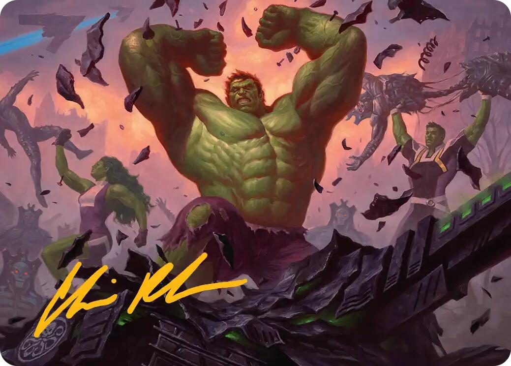 HULK SMASH! Art Card (Gold-Stamped Signature) [Marvel Super Heroes Art Series] | Boutique FDB TCG