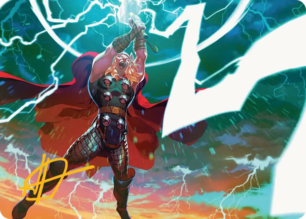 Lightning Strike Art Card (Gold-Stamped Signature) [Marvel Super Heroes Art Series] | Boutique FDB TCG