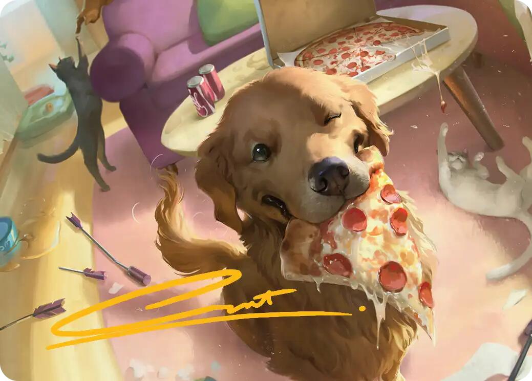 Lucky the Pizza Dog Art Card (Gold-Stamped Signature) [Marvel Super Heroes Art Series] | Boutique FDB TCG