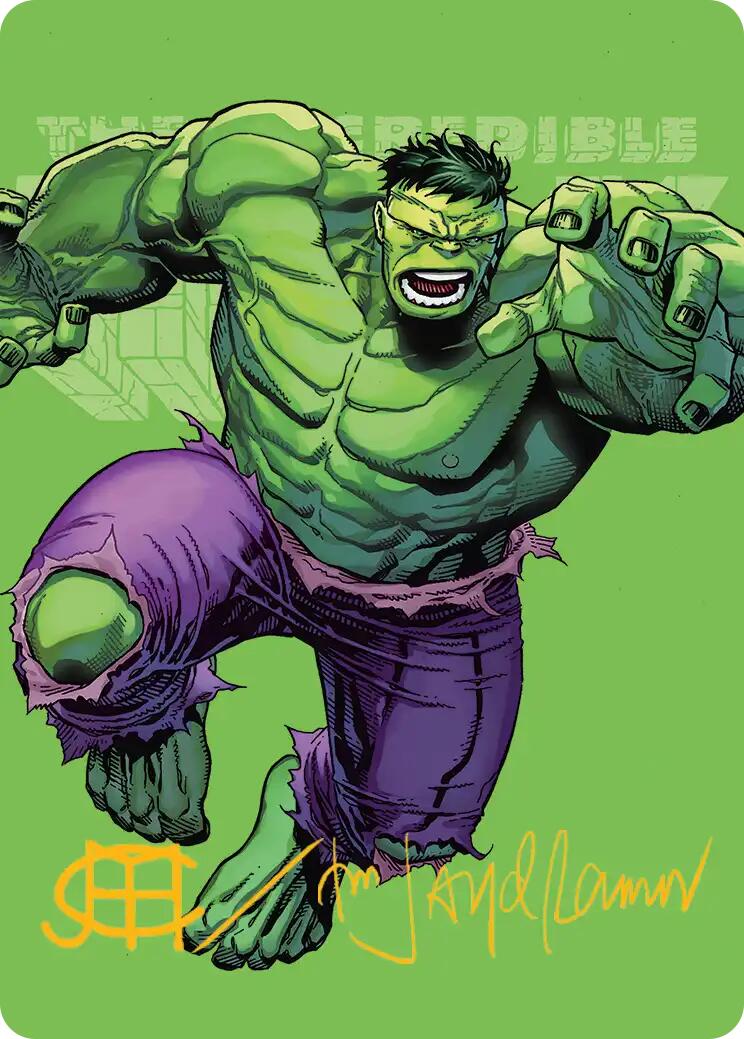 The Incredible Hulk Art Card (Gold-Stamped Signature) [Marvel Super Heroes Art Series] | Boutique FDB TCG