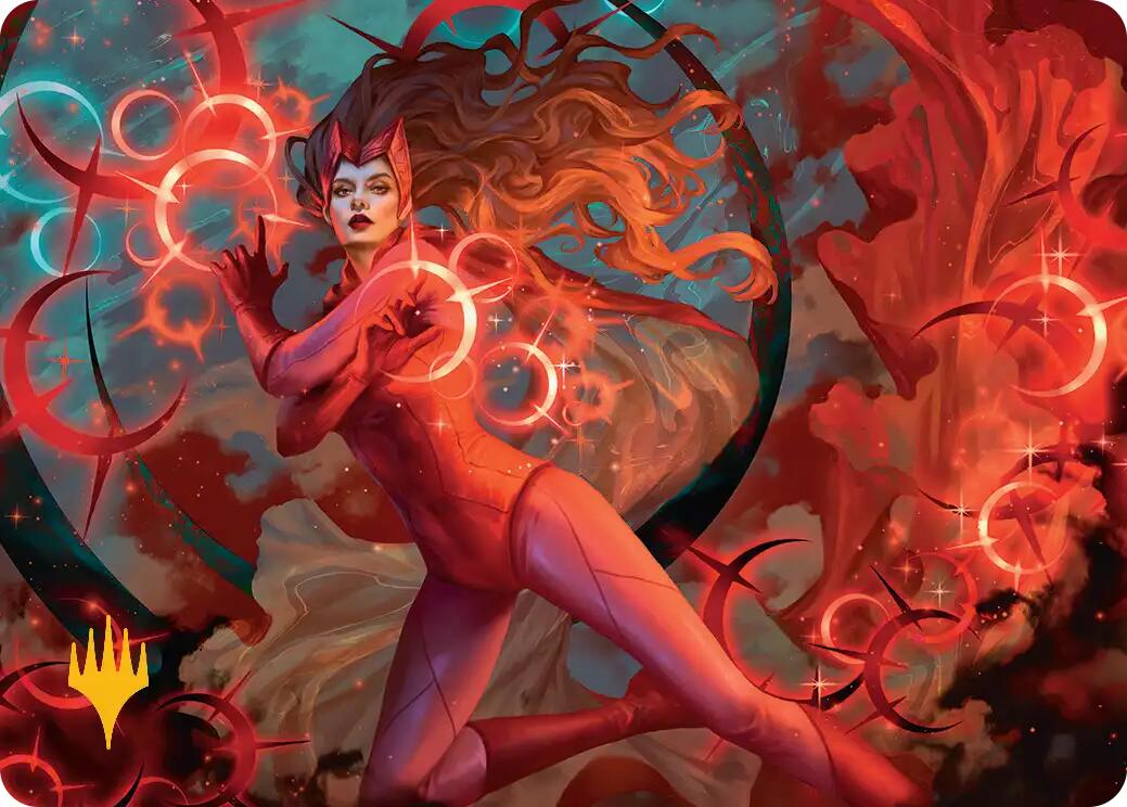 Scarlet Witch, Chaotic Avenger Art Card (Gold-Stamped Planeswalker Symbol) [Marvel Super Heroes Art Series] | Boutique FDB TCG