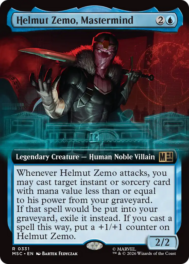 Helmut Zemo, Mastermind (Extended Art) [Marvel Super Heroes Commander] | Boutique FDB TCG