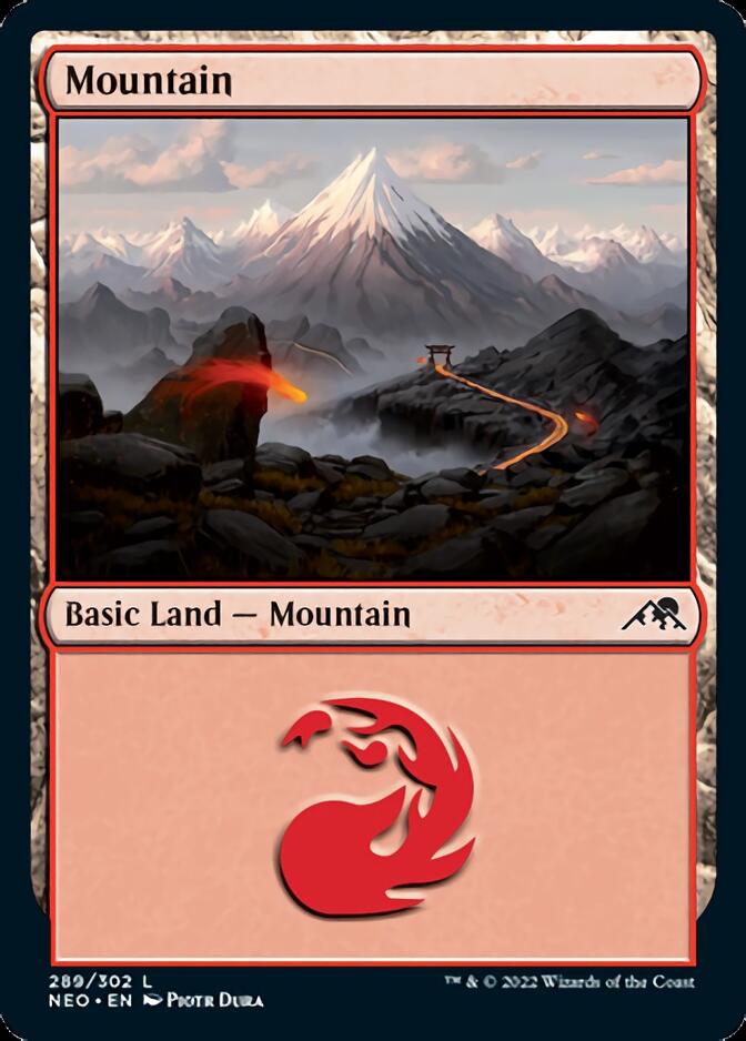 Mountain (289) [Kamigawa: Neon Dynasty] | Boutique FDB TCG