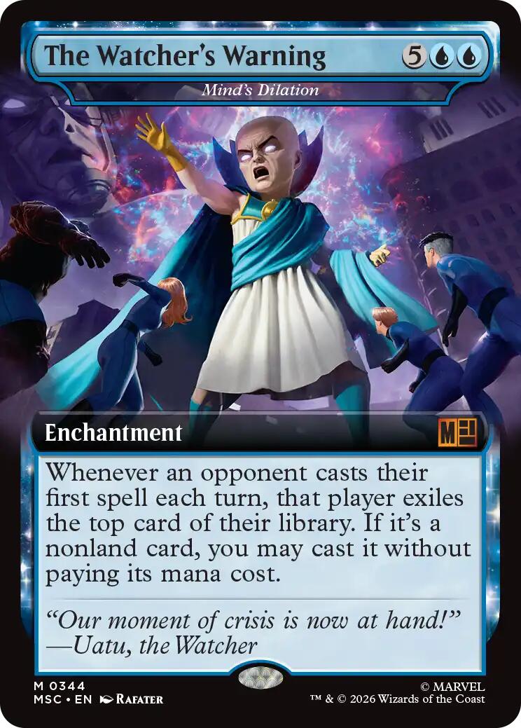 The Watcher's Warning - Mind's Dilation (Extended Art) [Marvel Super Heroes Commander] | Boutique FDB TCG
