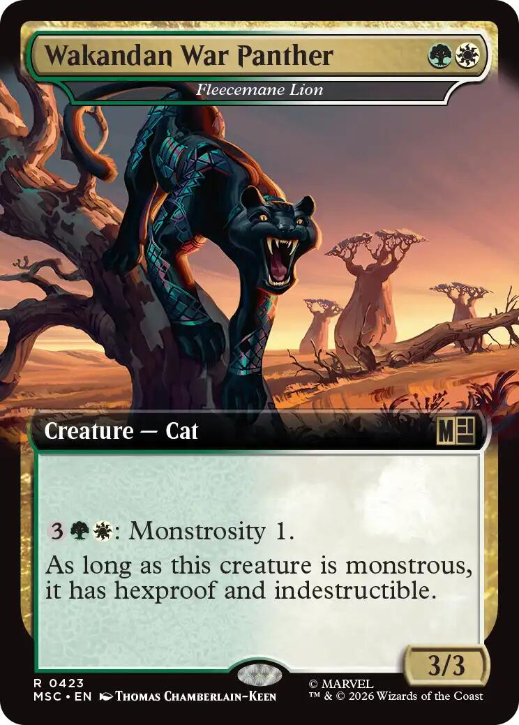 Wakandan War Panther - Fleecemane Lion (Extended Art) [Marvel Super Heroes Commander] | Boutique FDB TCG