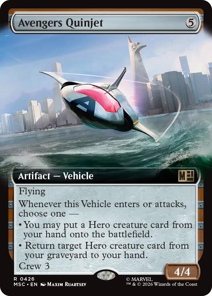Avengers Quinjet (Extended Art) [Marvel Super Heroes Commander] | Boutique FDB TCG