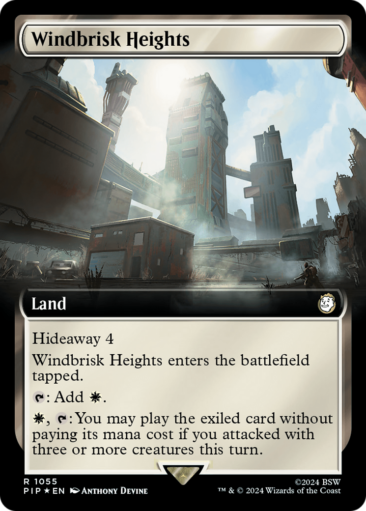 Windbrisk Heights (Extended Art) (Surge Foil) [Fallout] | Boutique FDB TCG