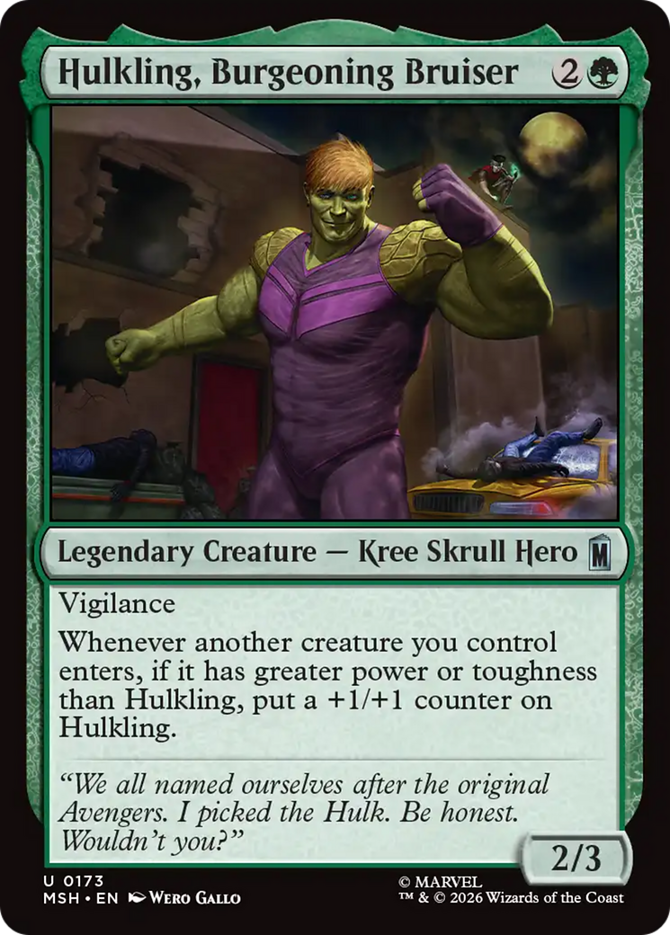 Hulkling, Burgeoning Bruiser [Marvel Super Heroes] | Boutique FDB TCG