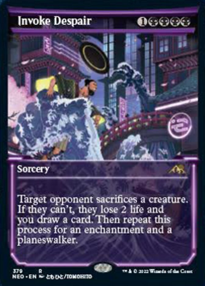 Invoke Despair (Showcase Soft Glow) [Kamigawa: Neon Dynasty] | Boutique FDB TCG