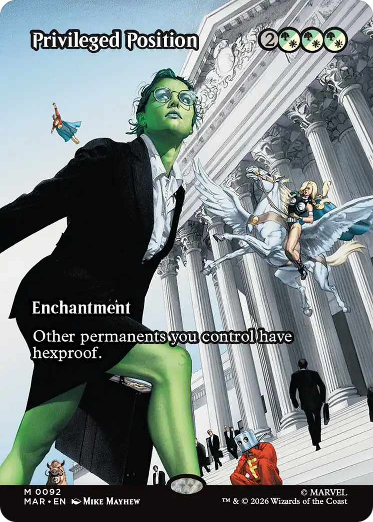 Privileged Position (Borderless) [Marvel Universe: Eternal-Legal] | Boutique FDB TCG