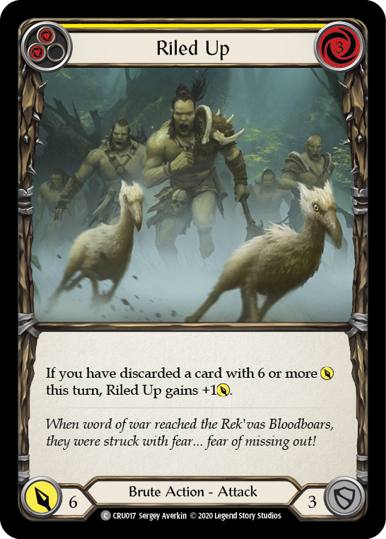 Riled Up (Yellow) [CRU017] (Crucible of War)  1st Edition Rainbow Foil | Boutique FDB TCG