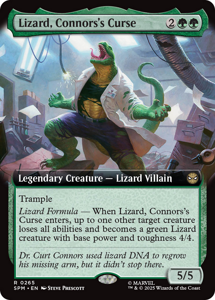 Lizard, Connors's Curse (Extended Art) [Marvel's Spider-Man] | Boutique FDB TCG