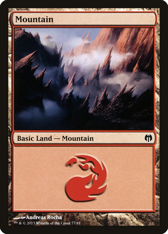 Mountain (77) [Duel Decks: Heroes vs. Monsters] | Boutique FDB TCG